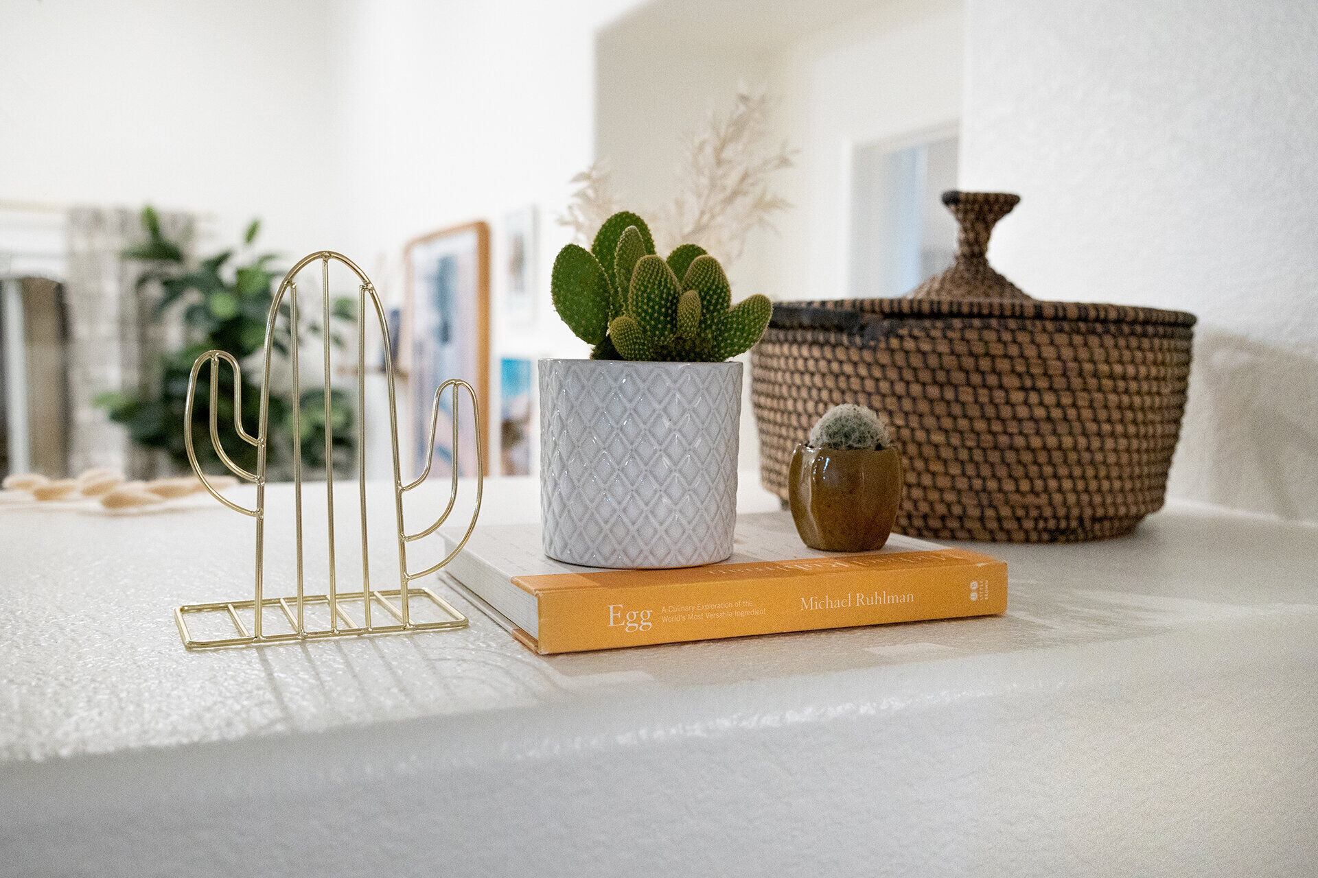 Home office space with desk and natural light